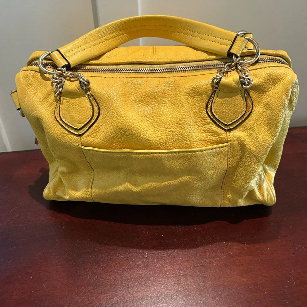 Yellow Leather Handbag - Picture 3 of 13